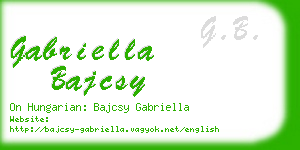 gabriella bajcsy business card